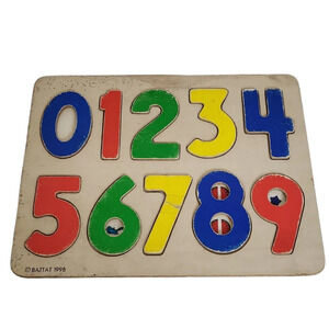 Battat Wood Puzzles Children Alphabet Numbers Shapes